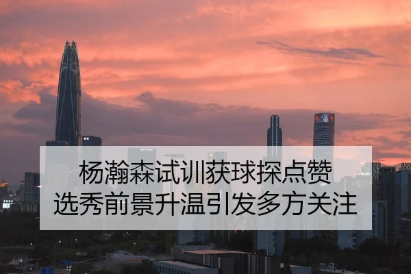 杨瀚森试训获球探点赞 选秀前景升温引发多方关注